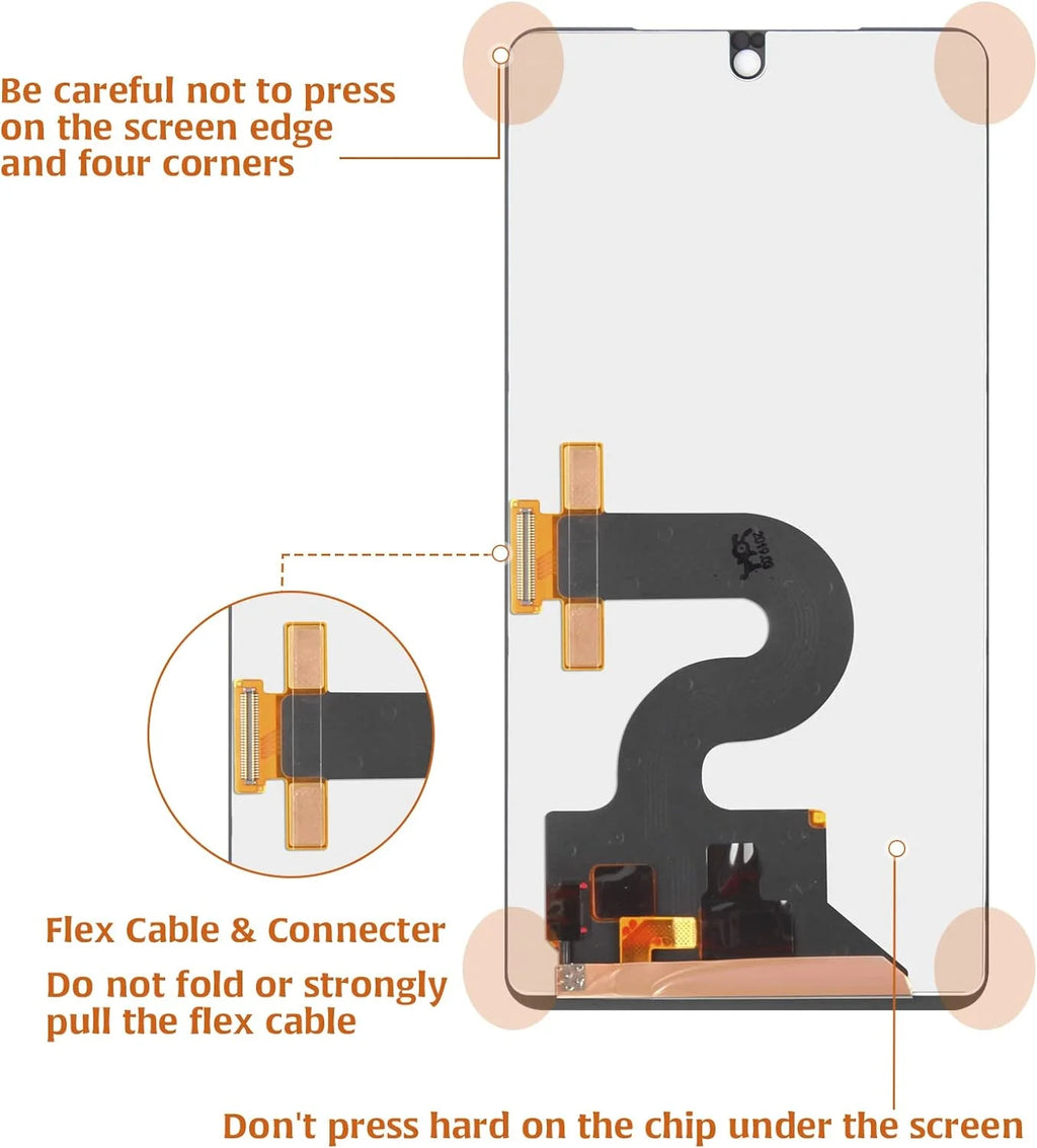 Black 5.7 Inch LCD Display Screen Replacement with Tools Y8428