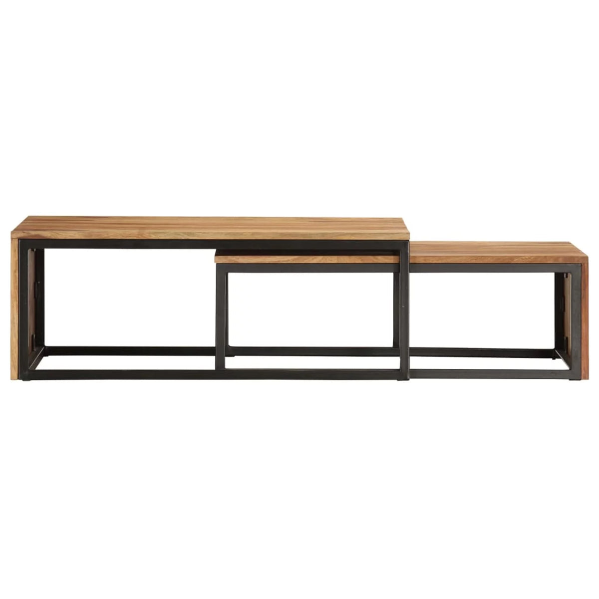 2 pcs Solid Sheesham Wood Nesting Tables G75879