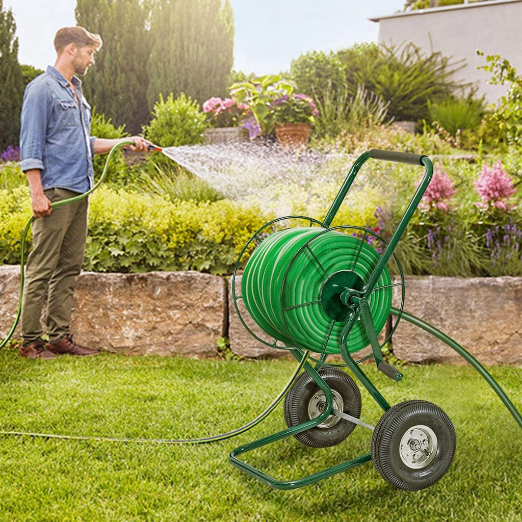 Steel Frame Garden Hose Reel Cart I877591