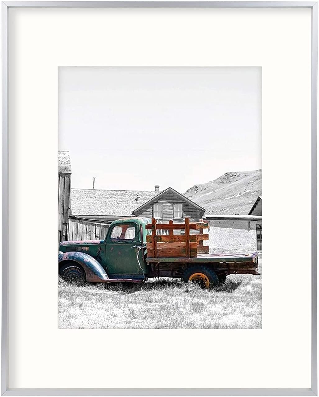 16x20 Satin Aluminum Photo Frame with Ivory Mat L339397