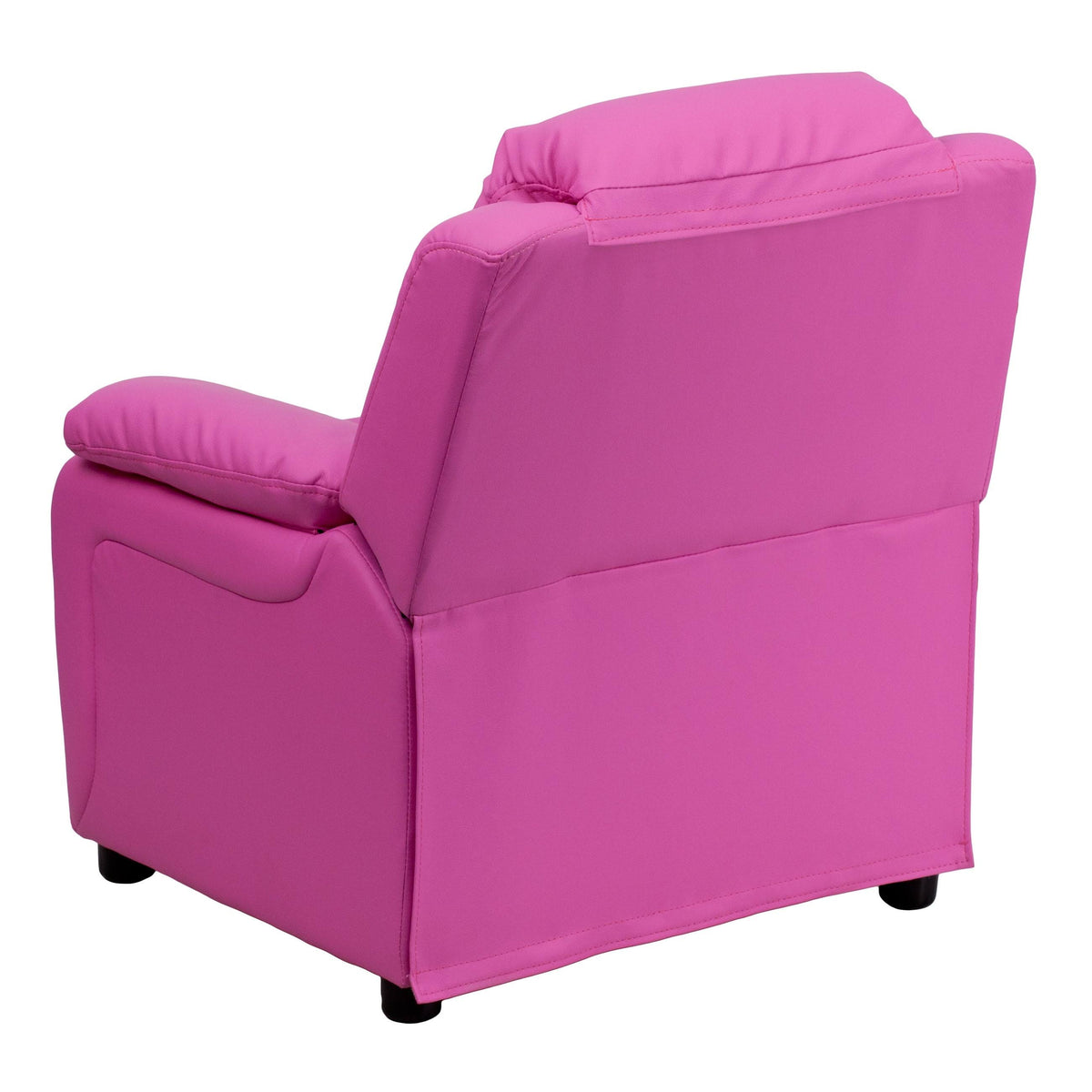 Purple Vinyl Kids Recliner with Storage Arms E381