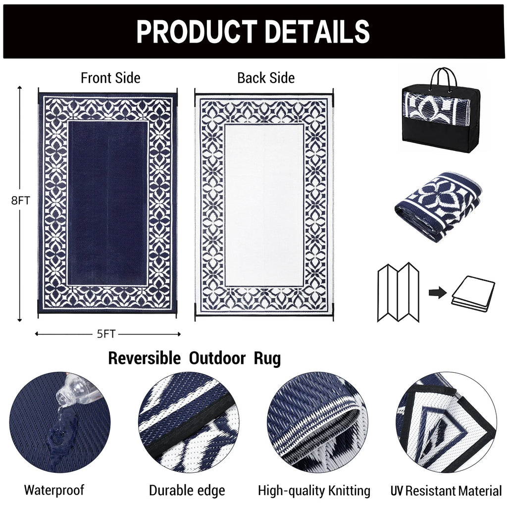 5'x8' Waterproof Plastic Outdoor Rugs H269049