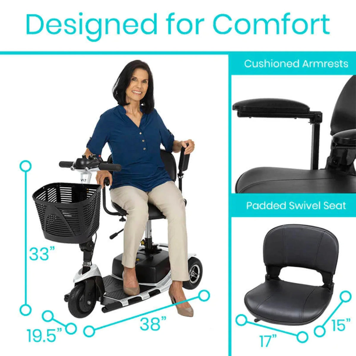 3-Wheel Electric Mobility Scooter D161