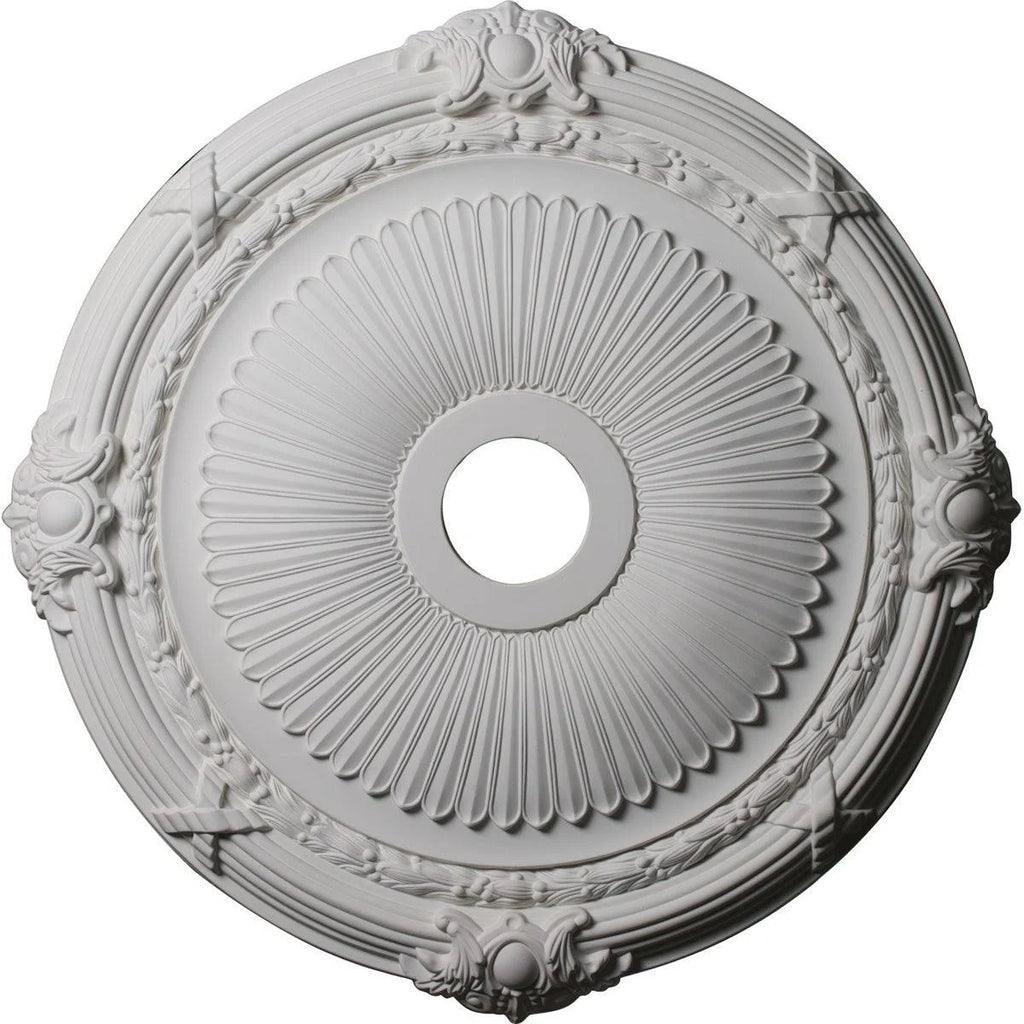 27 1/2x22OD x 3 7/8x22ID x 2 1/4x22P Pale Gold Ceiling Medallion F813817
