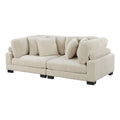 Beige Corduroy Loveseat R461