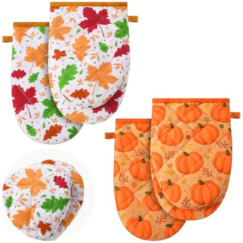 2 Pcs Christmas Mini Oven Mitt Pot Holders Y3979