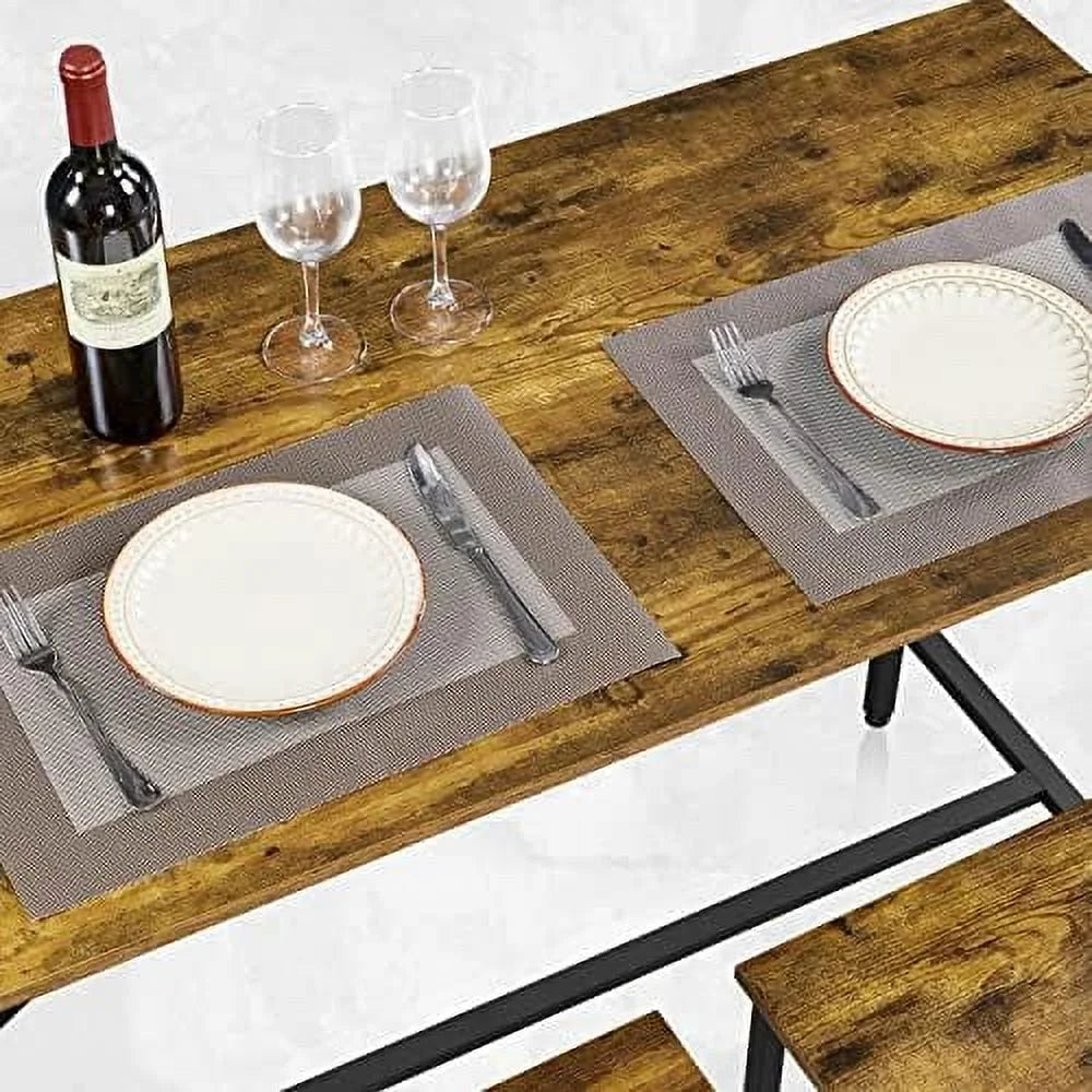 3 Piece Counter Height Dining Table with Stools Set of 2 R8864