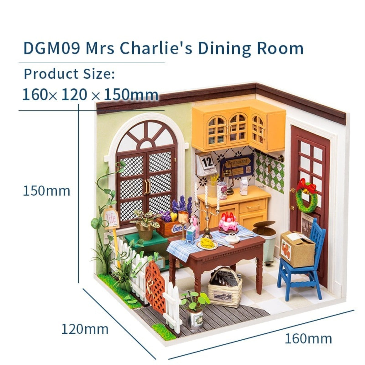 DIY Mrs Charlies Dining Room Miniature Dollhouse F47855