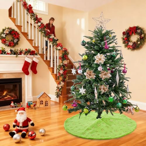 White 36 Inches Faux Fur Christmas Tree Skirt Z95440