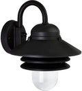 Polycarbonate Outdoor Wall Light with Clear Lens & Black Finish S646
