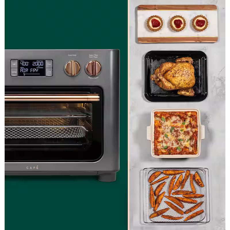 Matte Black 1,800 W Toaster Oven with 14 Modes E17140
