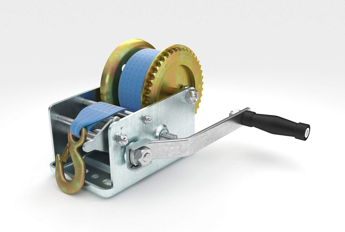 3200lbs Heavy Duty Hand Crank Winch with 32ft Strap, Pack of 2 U26741