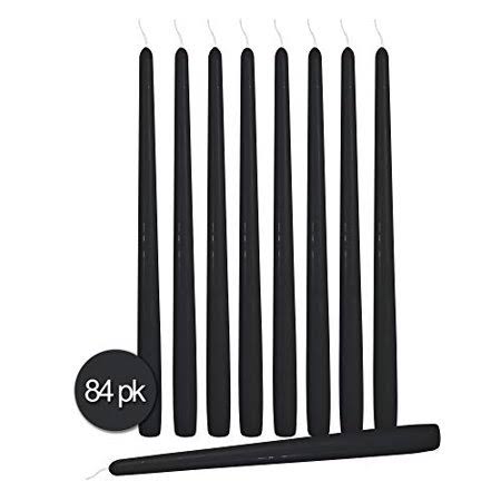 Black Taper Candles 84 Pack U4636