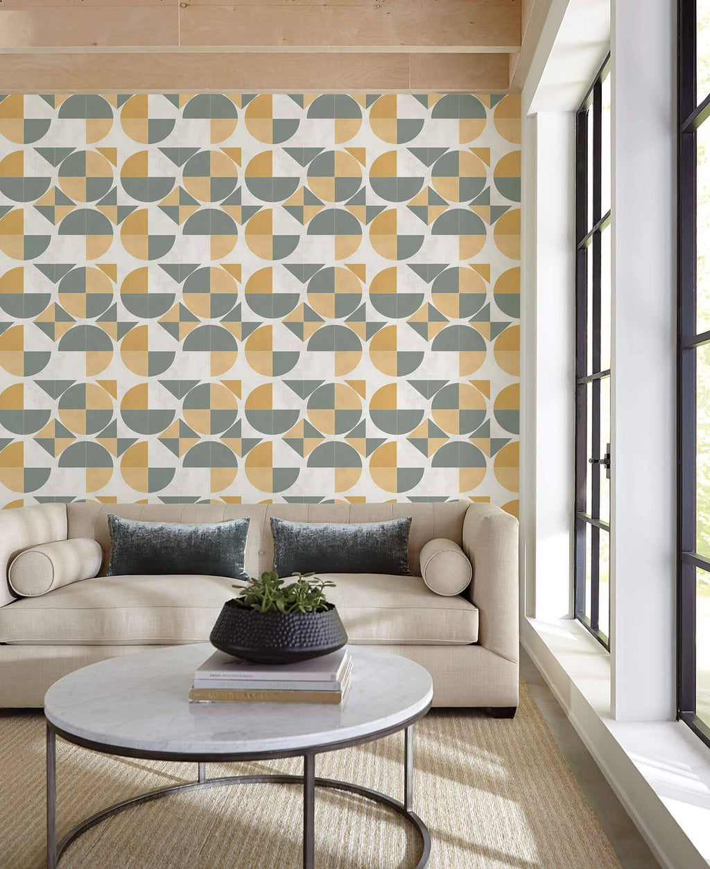 Yellow Radius Wallpaper Z6380