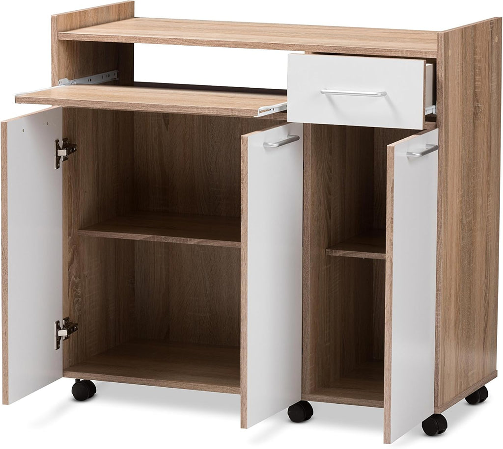 White/Oak Brown Kitchen Cabinet S671