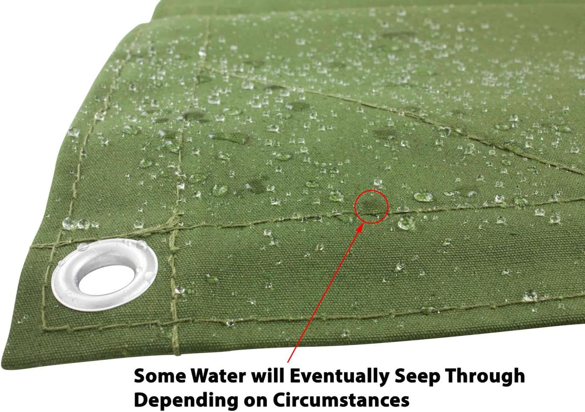 Green Canvas Tarp 12oz Water Resistant 12' x 16' B208085