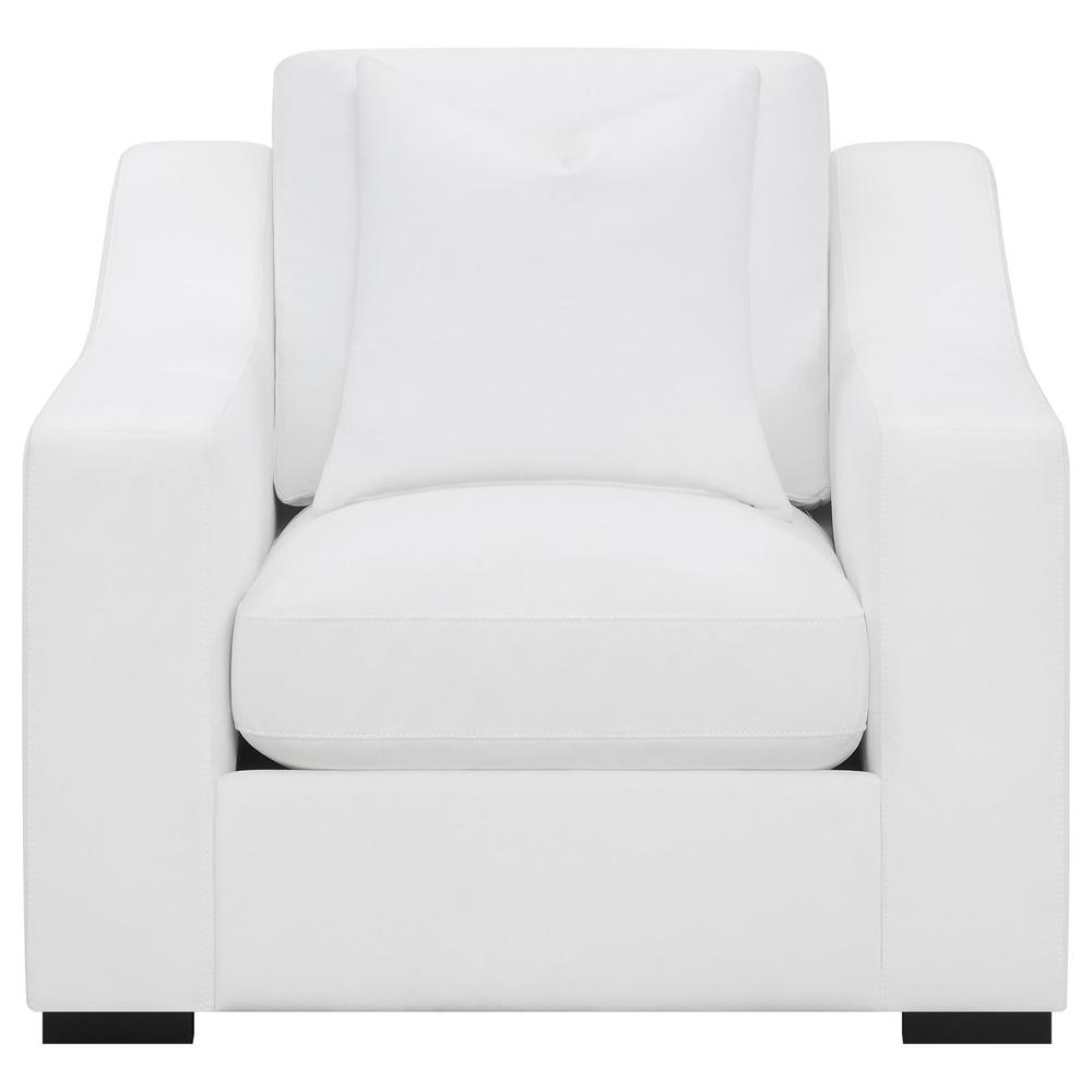White 3-piece Fabric Upholstered Living Room Set Q5107