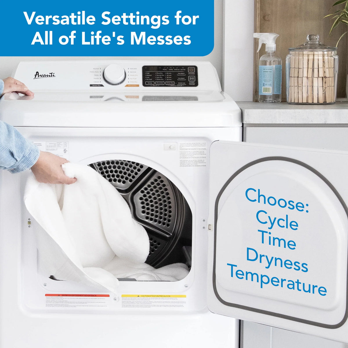 Front Load Electric Clothes Dryer 7.0 Cu. ft. White J611