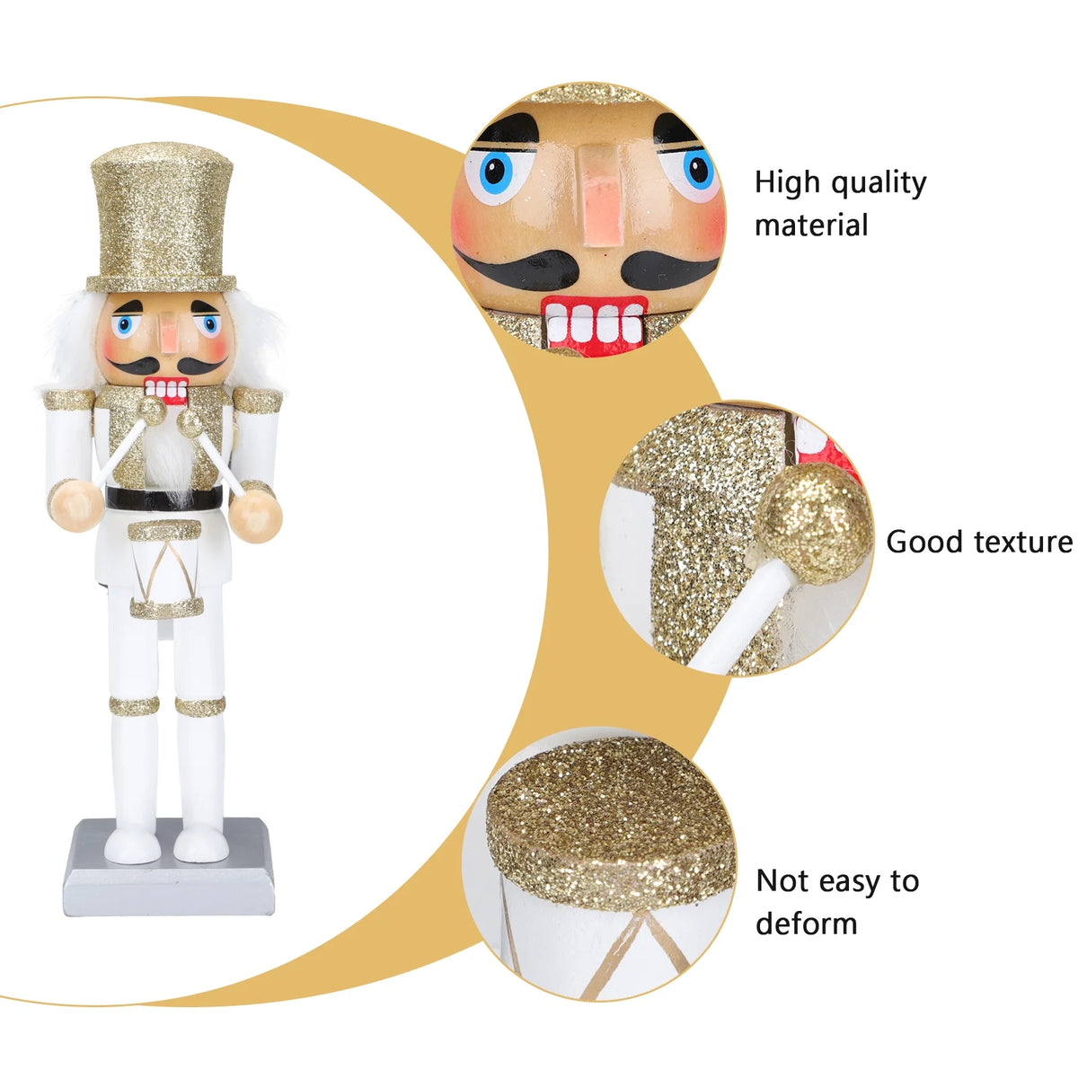 White Wooden Nutcracker Soldier Doll Christmas Decor H8242