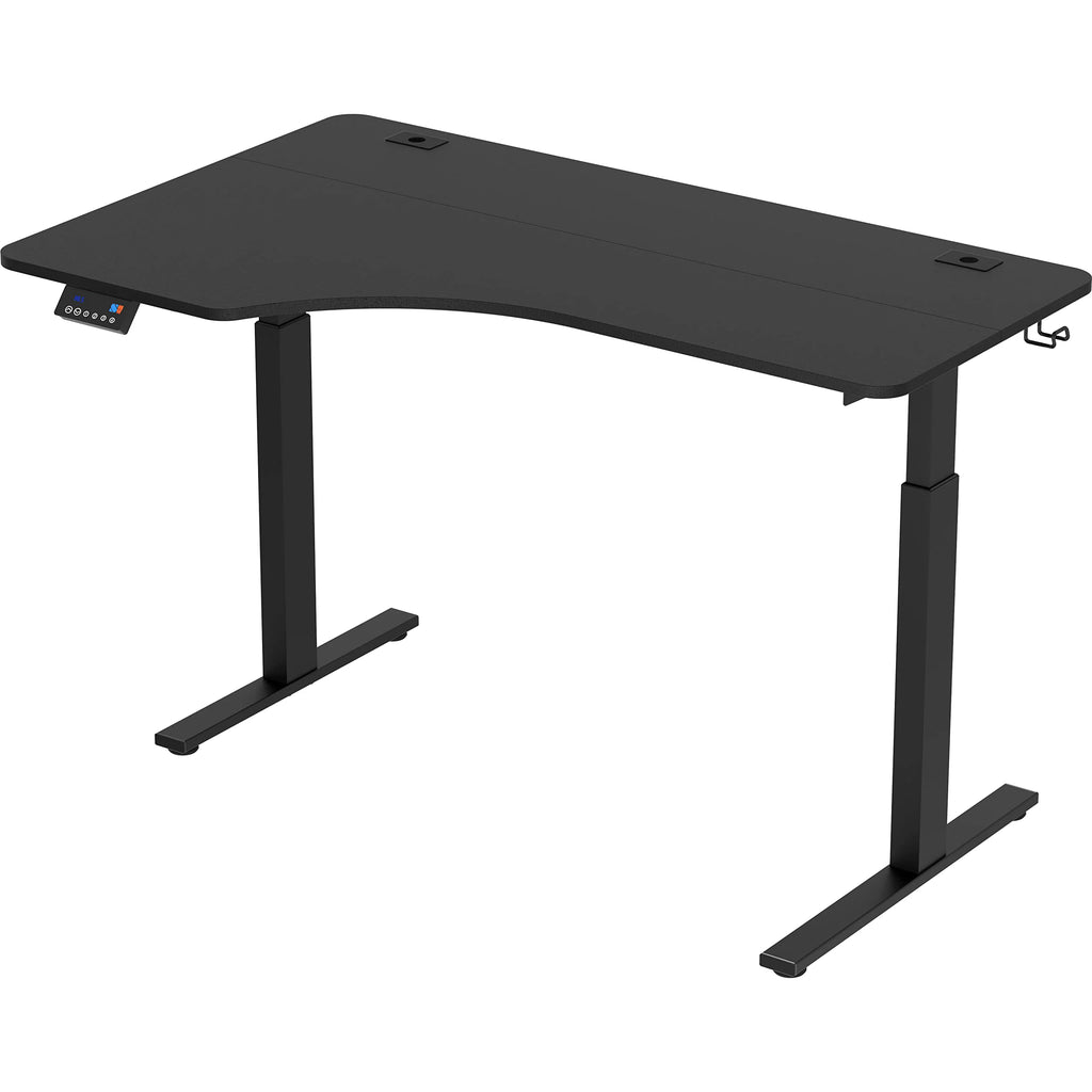 55-Inch L-Shaped Electric Height Adjustable Standing Desk, Black O887