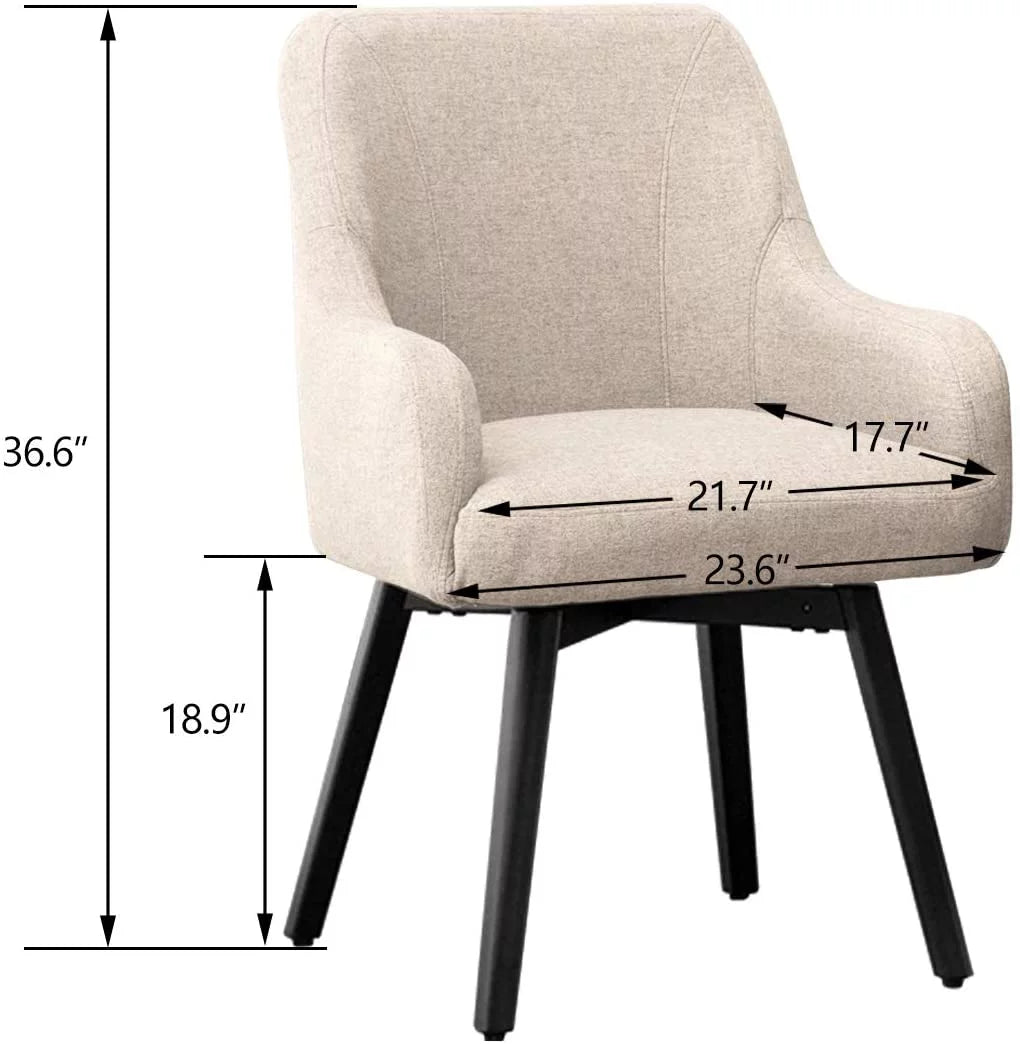 Swivel Upholstered Dining Chairs Set of 2 O26691