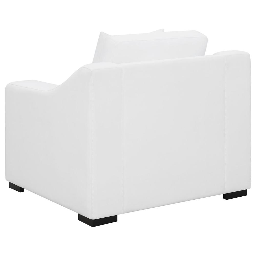 White 3-piece Fabric Upholstered Living Room Set Q5107