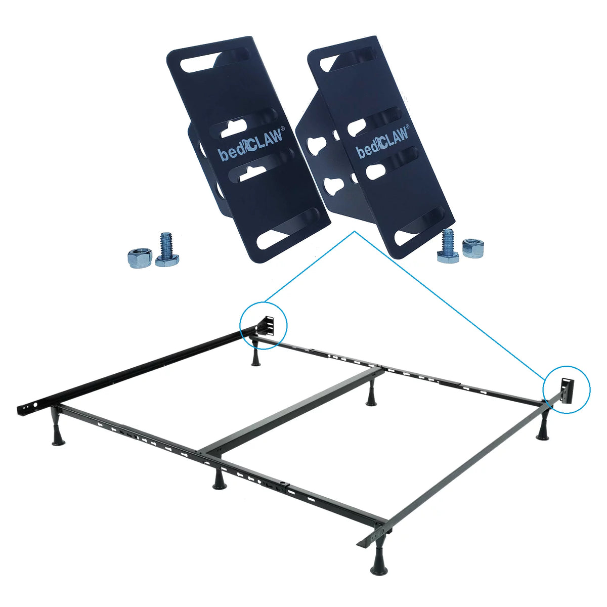Headboard/Footboard Attachment Brackets Set of 2 Z22401