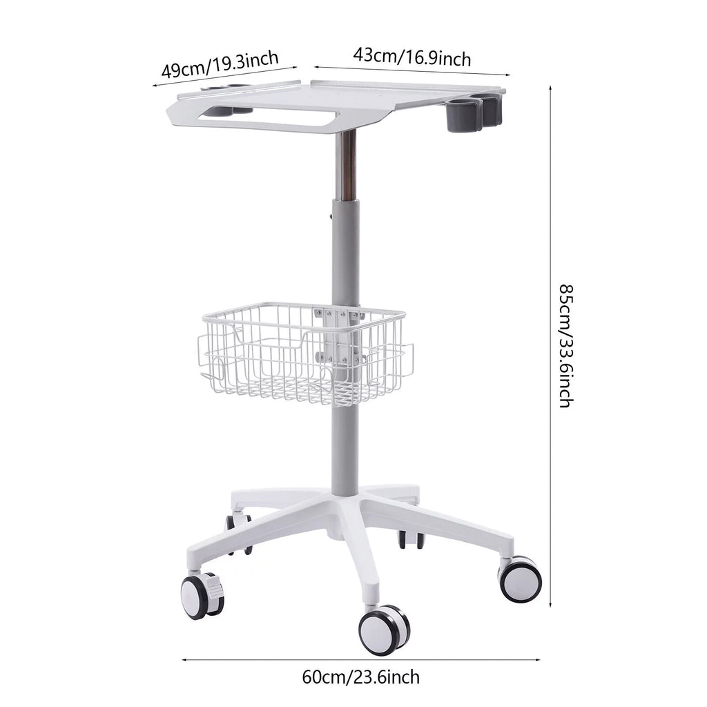Medical Mobile Trolley Cart with Wheels & Basket Y537