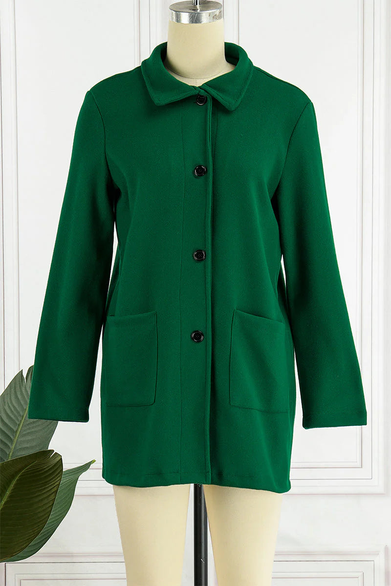 Solid Color Mandarin Collar Outerwear P52023