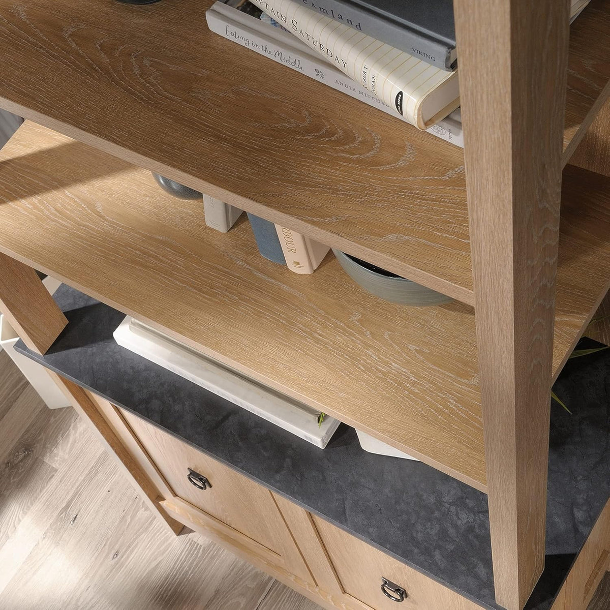 5 Shelf Dover Oak Finish Bookcase V11192