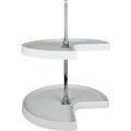 24 inch Diameter Kidney Plastic Lazy Susan Set with Chrome Hubs V737