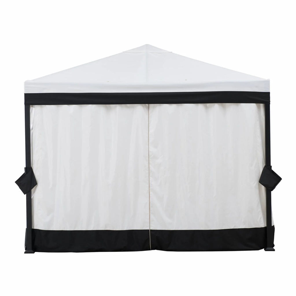 Black and White Steel Gazebo Q10835