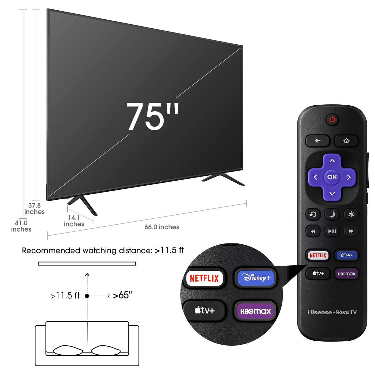 75" 4K UHD LED Smart TV W1151