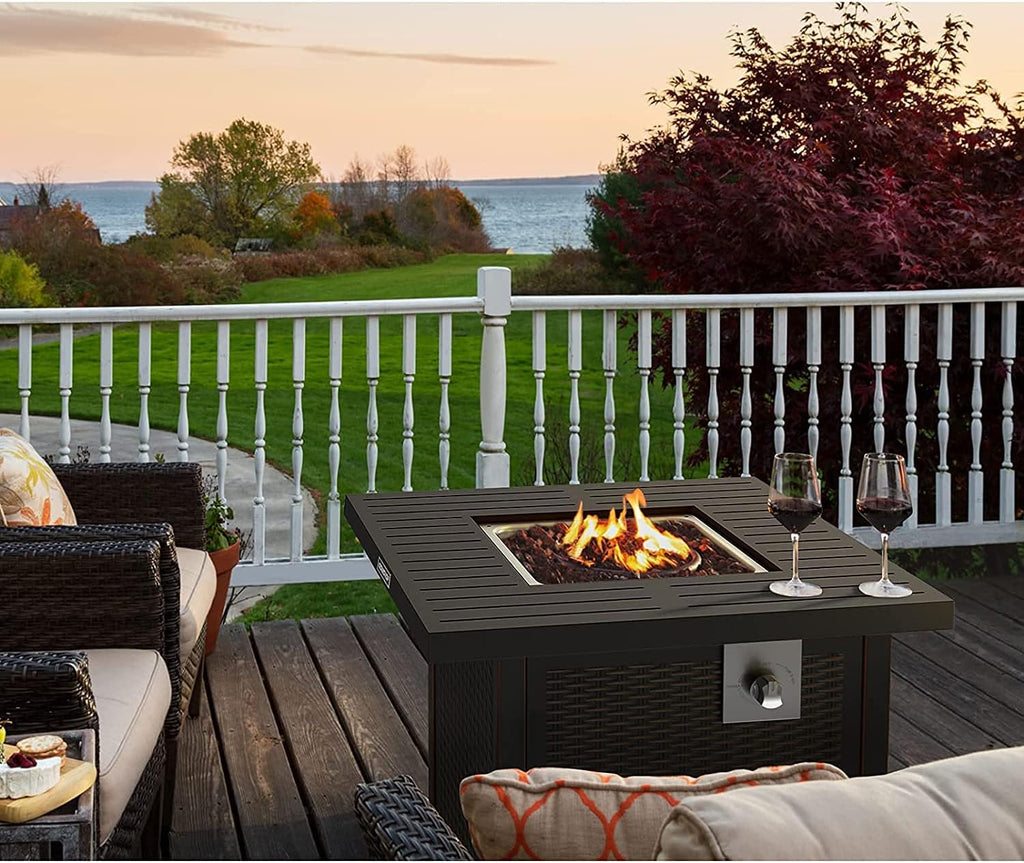 Propane Fire Pit Table with Lid D409542