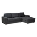 Dark Grey Sectional Sofa with Right Facing Chaise P750
