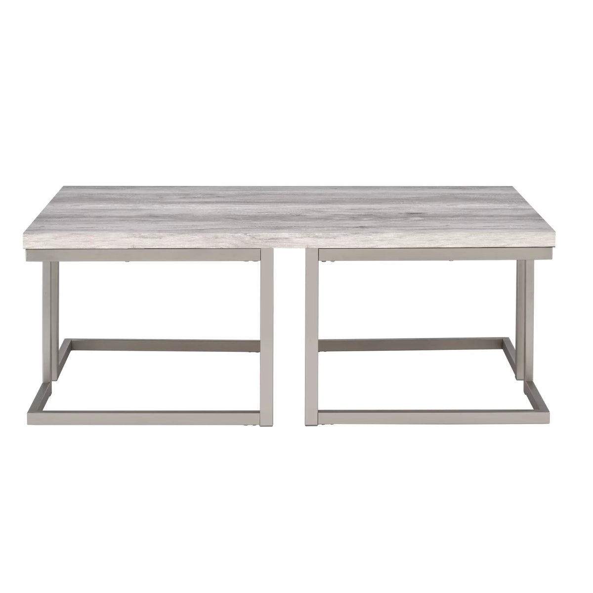 Driftwood Cocktail Table with Metal Base C459642