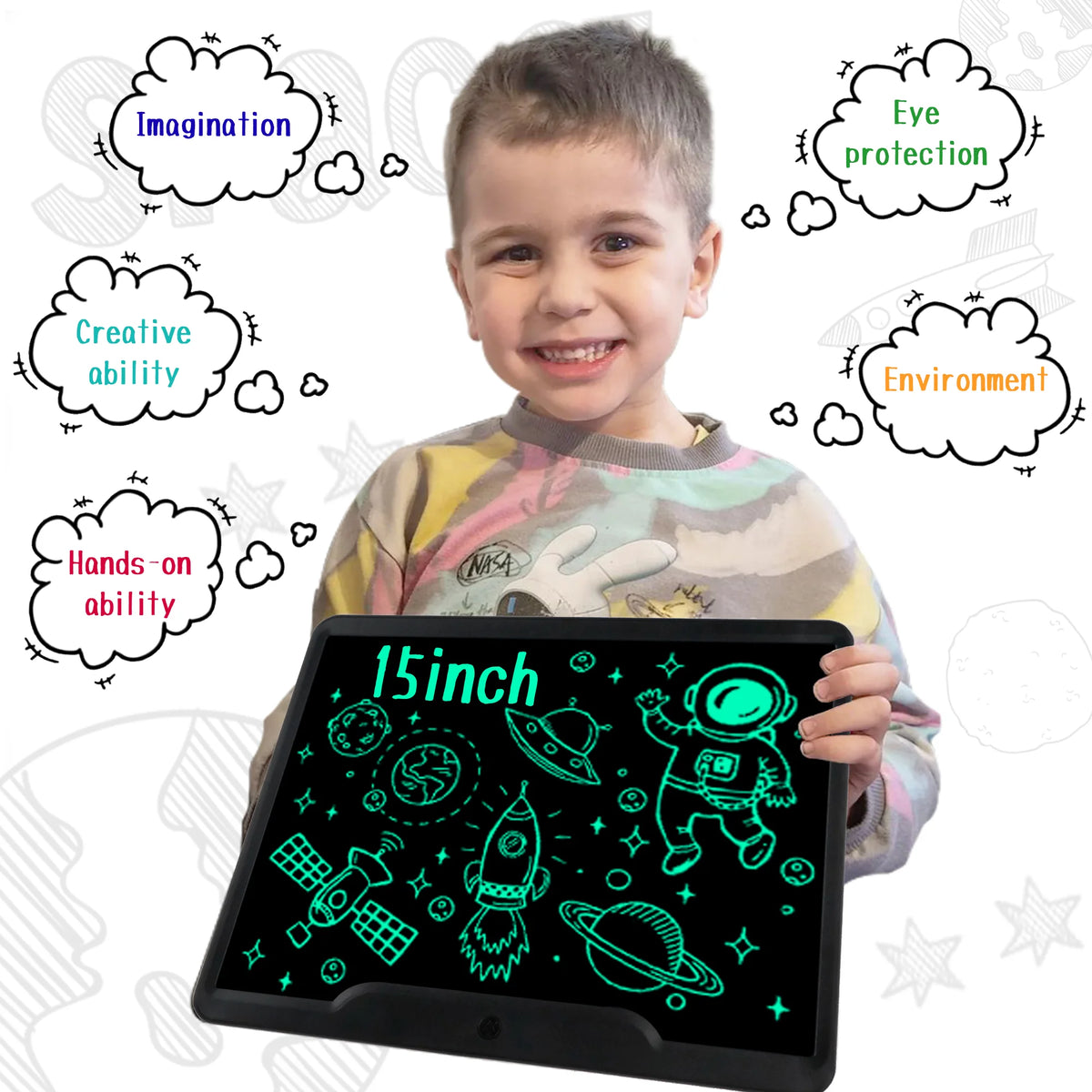 15 Inch LCD Writing Tablet Black Y933