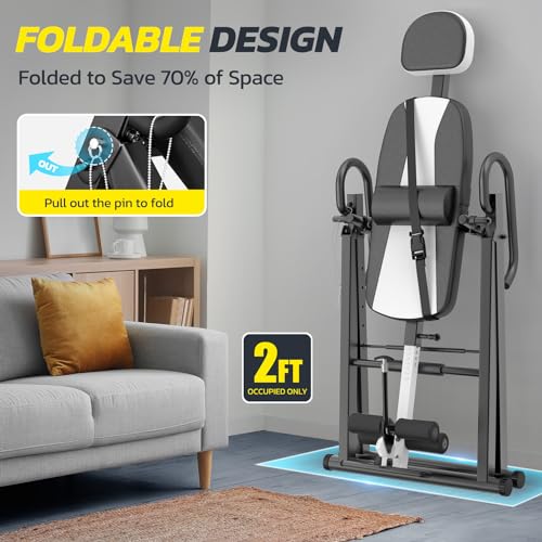 Heavy Duty Gravity Inversion Table 300 lbs Capacity with Adjustable Protective Belt O81005