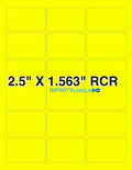 Fluorescent Yellow Paper 300 Sheets 2.5 x 1.563 Laser Sheets K20863