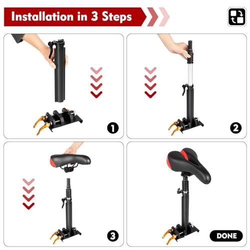 Black Adjustable Electric Scooter Seat Saddle D3143
