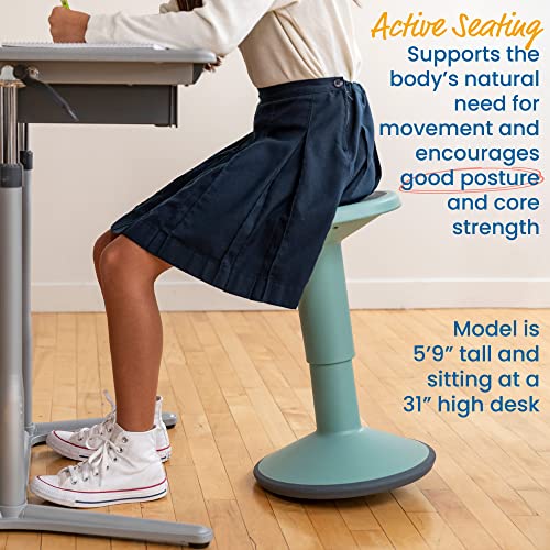 Black Adjustable Height Active Stool P1979