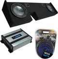Compatible with 2009-2014 Ford F-150 Extended/Super Cab Truck Dual 10 Sub Box & HA-A400.1 J120