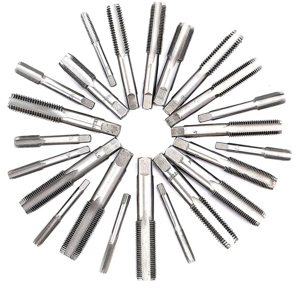 110 Pcs Metric Tap and Die Set M2-M18 Tungsten Steel Titanium with Storage Case M117