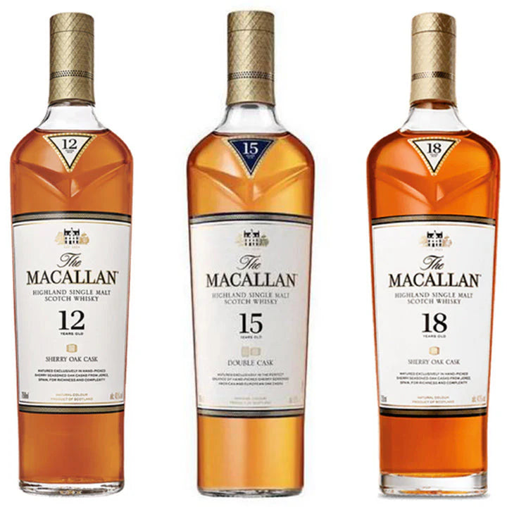 Double Cask 12, 15, & 18 Years Old Scotch Bundle Q148