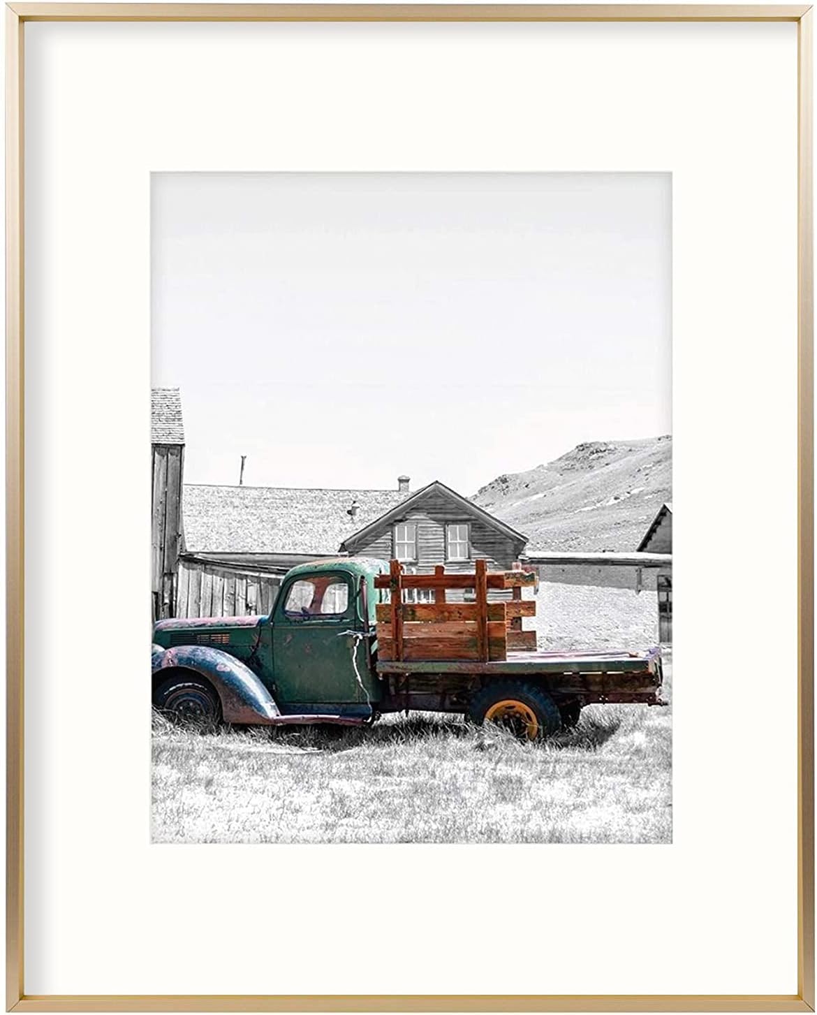 16x20 Satin Aluminum Photo Frame with Ivory Mat L339397