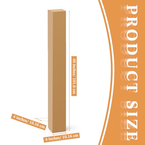 30 Pcs Tall Corrugated Boxes 4x4x40 Inches O78026