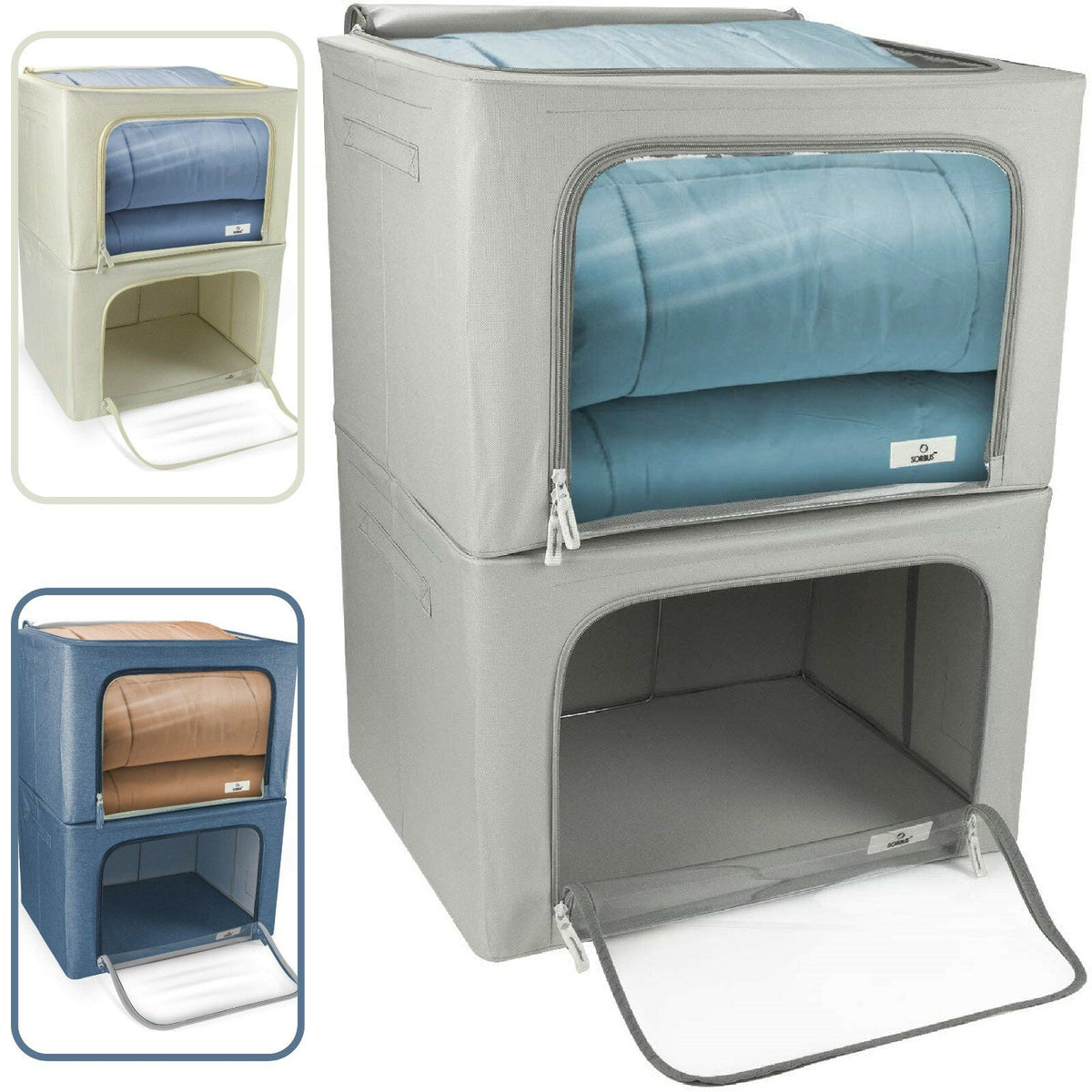 Stackable Clothes & Blanket Storage Bags (2-Pack) H7661