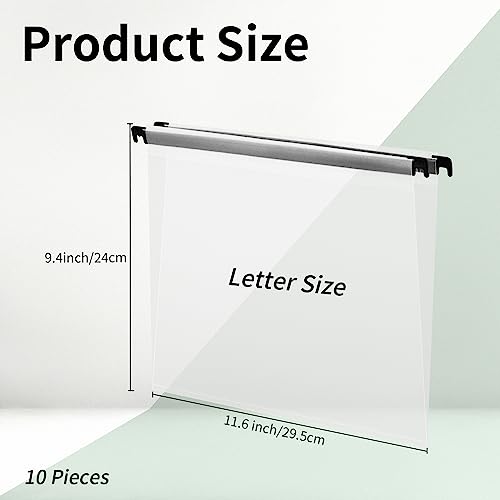 Clear Plastic Hanging File Folders (20, Transparent) G716941