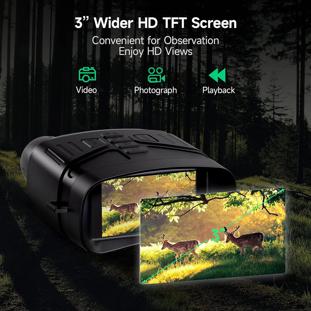 Night Vision Binoculars Goggles with 3'' Screen Rechargeable Lithium Battery F831