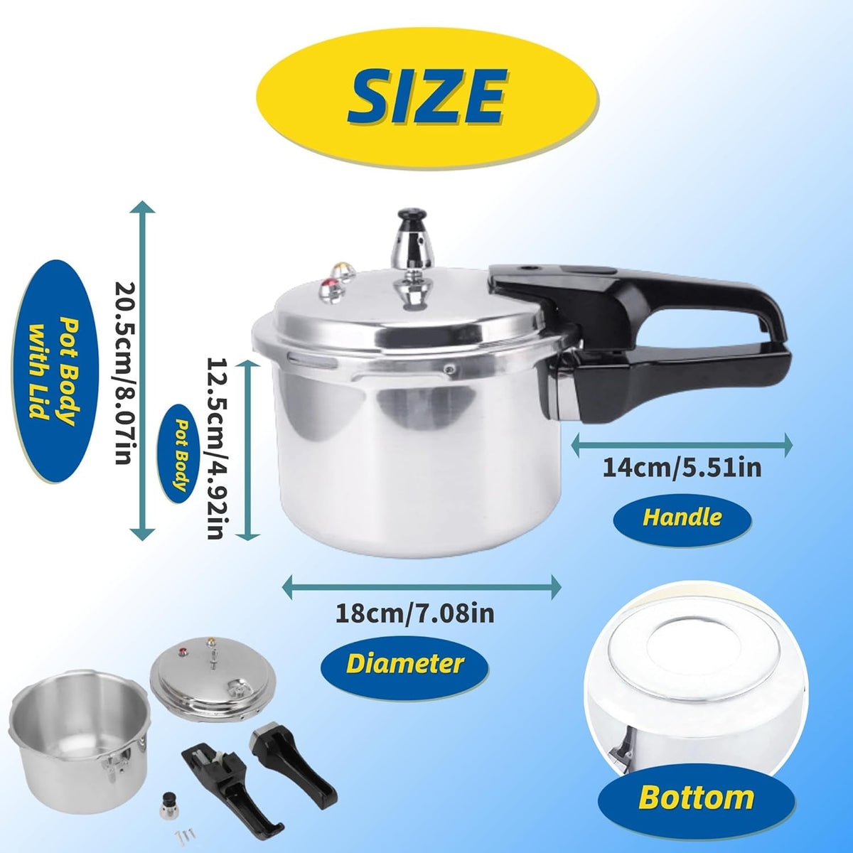 3L Stainless Steel Pressure Cooker J71303